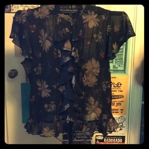 Floral blouse - business or casual XL